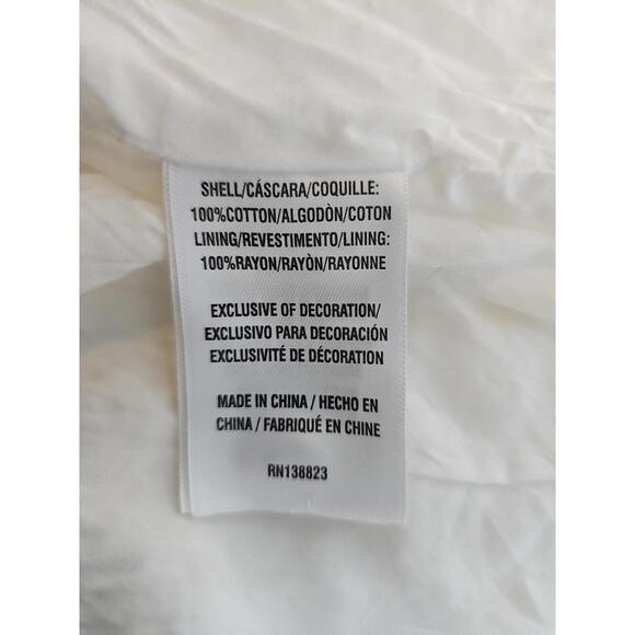 Shyanne Eyelet Ruffle Dress Women's Large White Sleeveless Western Cowgirl - Picture 7 of 8